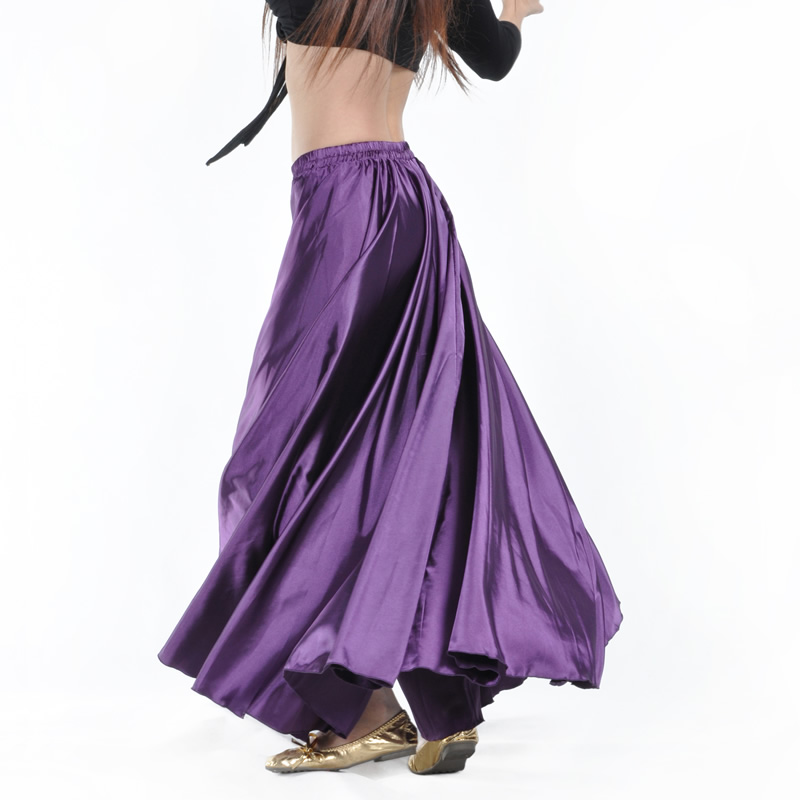Performance Full Circle Satin Belly Dance Skirt For Ladies Fit US 2-14